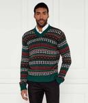 Свитер шерстяной Hugo Sissoh Regular Fit, зеленый - фото