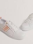 Bailly кожаные кроссовки в полоску Ted Baker, White/Pink - фото 3