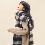 Шарф из полиэстера плюш унисекс WARRIOR, черный/белый - фото 7