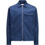 Джинсовая рубашка Moncler, синий - фото