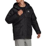 Пуховик Adidas Logo Multiple Pockets Outdoor Sports, черный - фото 3