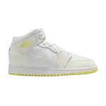 Кроссовки Air Jordan 1 Mid GS, цвет Sail Light Laser Orange - фото