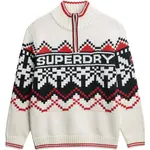 Свитер Superdry Intarsia half zip, белый - фото 3