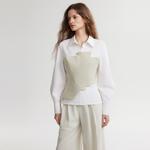 ELLE Рубашка Women's Light Khaki Lapel Moderate - фото 5