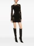 Dolce & Gabbana кружевное платье мини, черный - фото 2