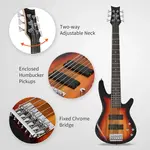 Бас-гитара GIB Sunset Glarry Full Size с 6 струнами и хамбакер-пикапом - фото 6