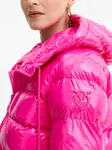 Куртка с капюшоном и нашивкой-логотипом Pinko, розовый - фото 4