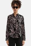 Блуза QS MIT ALL-OVER-PRINT, Schwarz/Mottled Black - фото