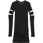 Мини-платье с прорезями Helmut Lang, черное - фото