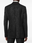 Versace пиджак с узором пейсли и эффектом металлик, черный - фото 4