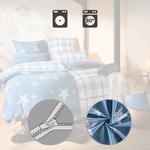 Двустороннее постельное белье Erwin Müller 210157 2-teilig, синий - 155 х 220 см - фото 4