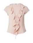 Блузка WEEKDAY Liv, розовый - фото