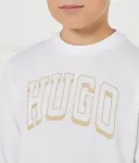 Лонгслив regular fit Hugo Kids, белый - фото 4
