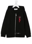 Худи с длинными рукавами Philipp Plein Junior, черный - фото