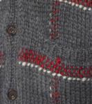 Клетчатый кардиган из смесового мохера Undercover, Blue Gray - фото 4