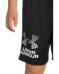 Шорты Under Armour Kids Tech Logo Shorts, черный/белый - фото 3