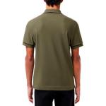 Поло с вышитым логотипом LACOSTE, хаки - фото 4