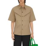 Рубашка мужская хаки Bottega Veneta, хаки - фото 2