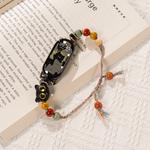 CHENSONG Часы Strap Xiaomi Compatibility Bead Material, Black Kitten - фото 7