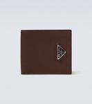 Кожаный кошелек с логотипом Prada, Bruciato - фото