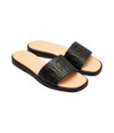 Кожаные тапочки много Aigner, черный - фото 3