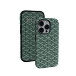 Чехол для телефона Keshami, Green rhombus pattern two-in-one anti-drop model Iphone 15 - фото 2