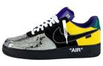 Кроссовки Louis Vuitton Air Force 1 Low Unisex, черный/серый/желтый - фото