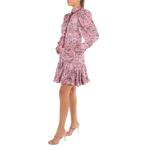 Rabanne Pink Screw Printed Ruched Мини-платье - фото 2