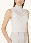 Шелковый топ с кружевом Rosemunde, белый - фото 4