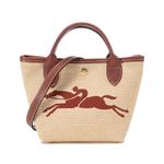 Сумка Le Pliage Paris цвета хаки и коричневого от Longchamp - фото