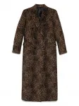 Двубортное пальто с леопардовым принтом ERALDO, коричневый - фото