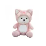 Милые плюшевые медведи трансформеры, высота 25cm/28cm/40cm LOGISTAR, Transformation Pink Hat Bear - фото