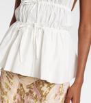 Собранный топ на завязках Dries Van Noten, белый - фото 5