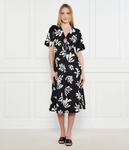 Льняное платье в молизе Marella, черный - фото