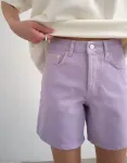 Сиреневые джинсовые шорты Topshop Editor - фото 2