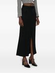 Viktor & Rolf шерстяная юбка макси с завышенной талией, черный - фото 3