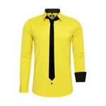 Рубашка с длинными рукавами Rusty Neal и галстуком, желтый - фото