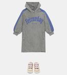 Платье-худи из джерси с принтом Bobo Choses, серый - фото 2