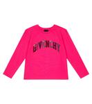 Хлопковая футболка Givenchy Kids, розовый - фото