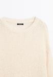 Джемпер Massimo Dutti OVERSIZE OPENWORK WITH V-NECK, Beige - фото 7