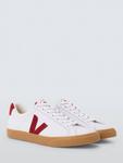 Кожаные кроссовки Esplar VEJA, White/Red - фото 2