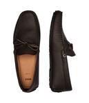 Мокасины кожаные Boss Noel Mocc, коричневый - фото 4