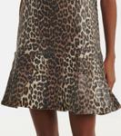 Мини-платье из денима с леопардовым принтом Ganni, Leopard - фото 5