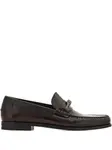 Лоферы с пряжкой-логотипом Ferragamo, черный - фото