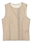 Полосатый топ с крючками Paloma Wool, нейтральный - фото