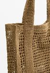 Сумка-тоут OPEN-WEAVE SHOPPER OYSHO, бежевый - фото 6
