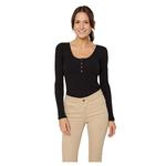 Футболка с длинным рукавом Pieces Kitte, черный - фото 4