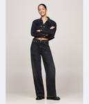 Джинсы женские Tommy Jeans Бетси широкого кроя с потертостями, черный - фото 2