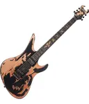Гитара Schecter Synyster Custom-S в потертом сатиновом черном цвете - фото