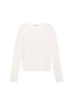 Топ Mango Long sleeved top, Off White/Off-White - фото 4